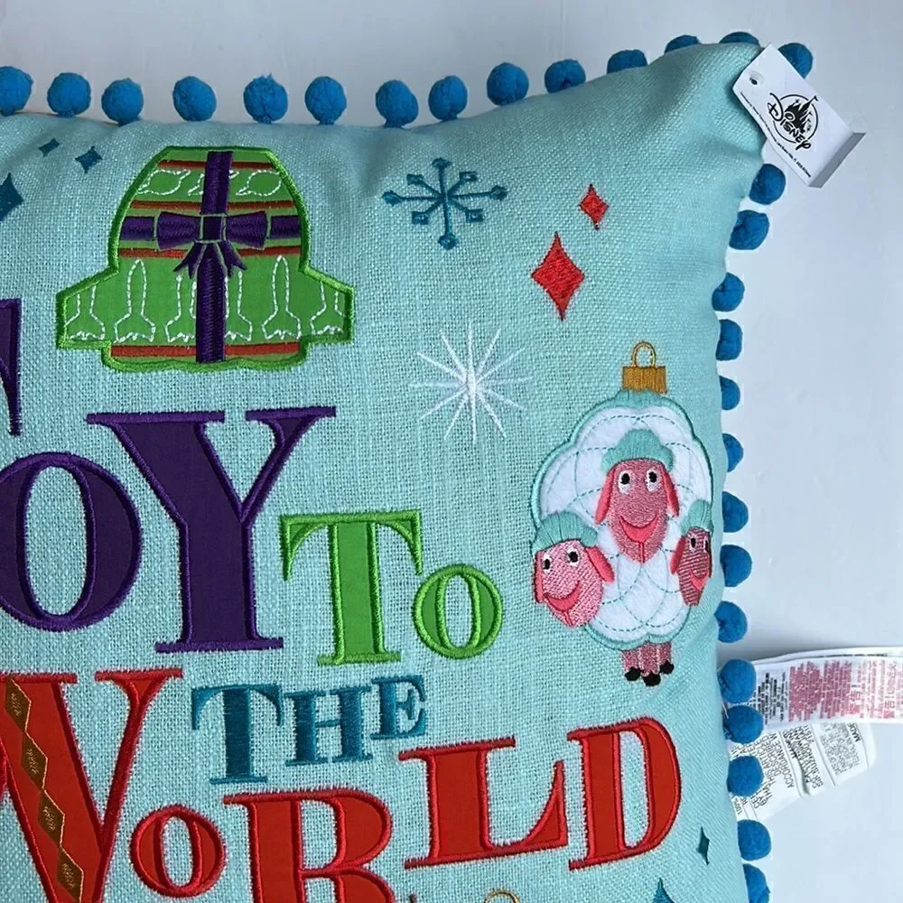 Disney Throw Pillow - Pixar Holiday ''Toy To The World''